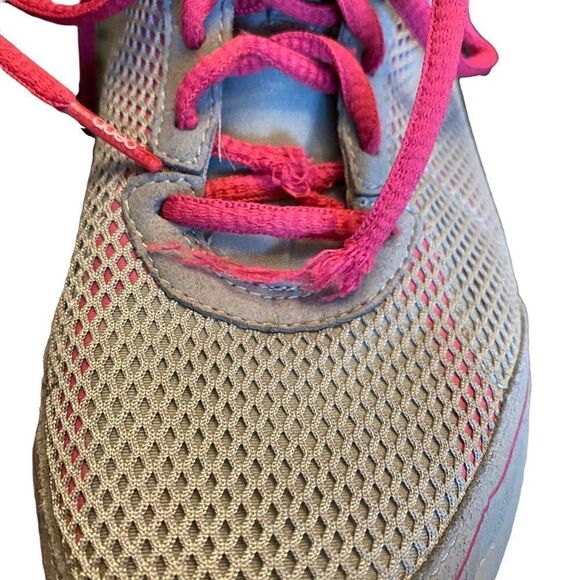 ABEO Lite Sz 8.5 Gray & Pink Mesh Breast Cancer Logo Running Sneakers - Picture 6 of 10